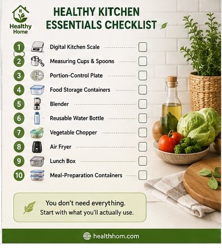 essential checklist for a healthy kitchen